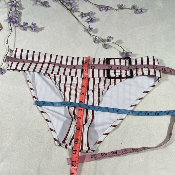NEW WeWoreWhat [‎ XL ] Annie Pinstripe Hipster Bikini Bottoms - Picture 12 of 12